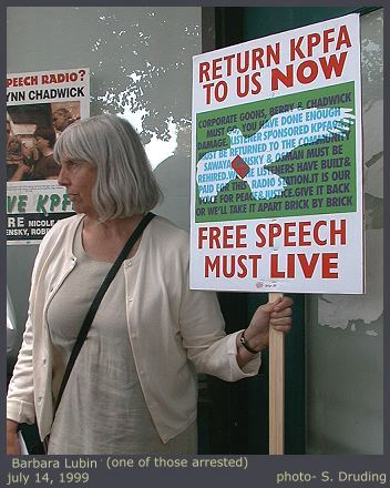 Barbara Lubin - one of those arrested
